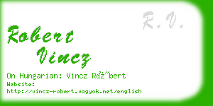 robert vincz business card